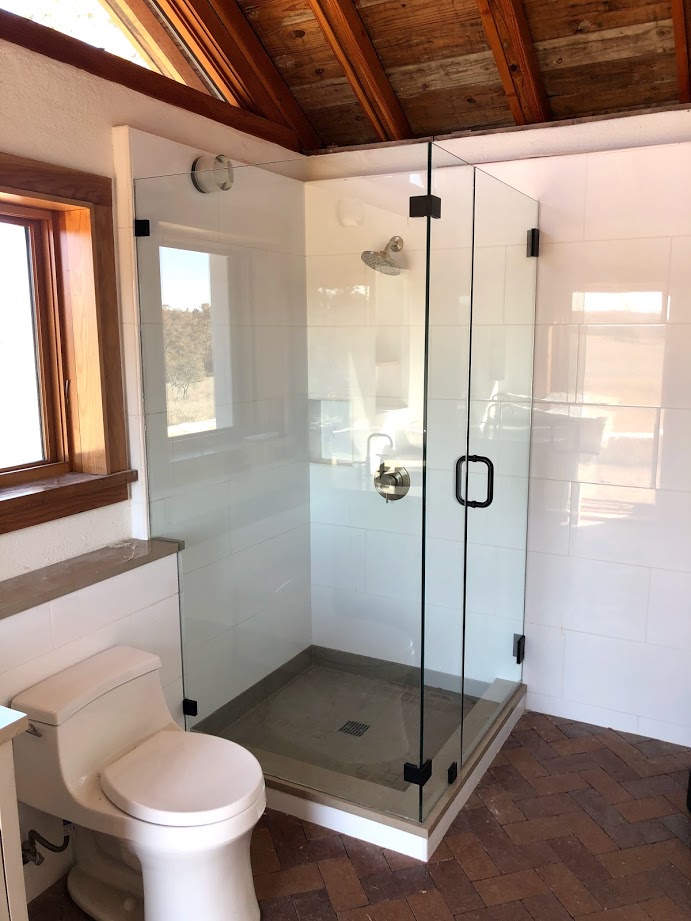 Three Piece frameless shower doors